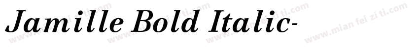 Jamille Bold Italic字体转换